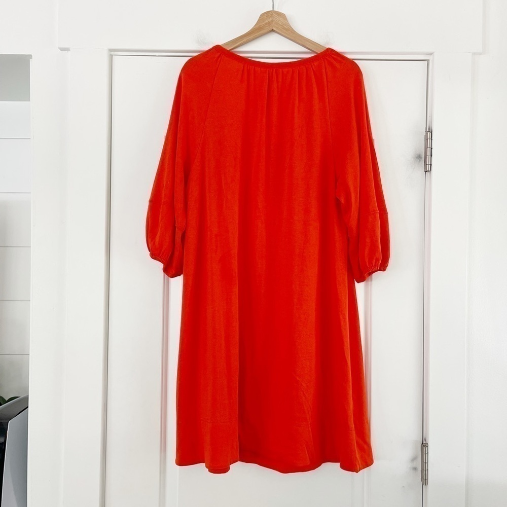 Anthropologie Anais Tunic Dress Persimmon Red-Orange - M - Picture 7 of 8